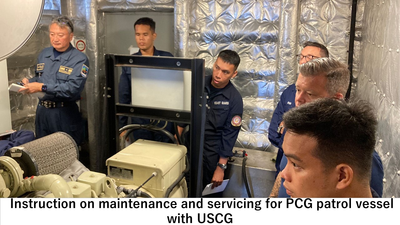 Instruction on maintenance and servicing for PCG patrol vessel with USCG